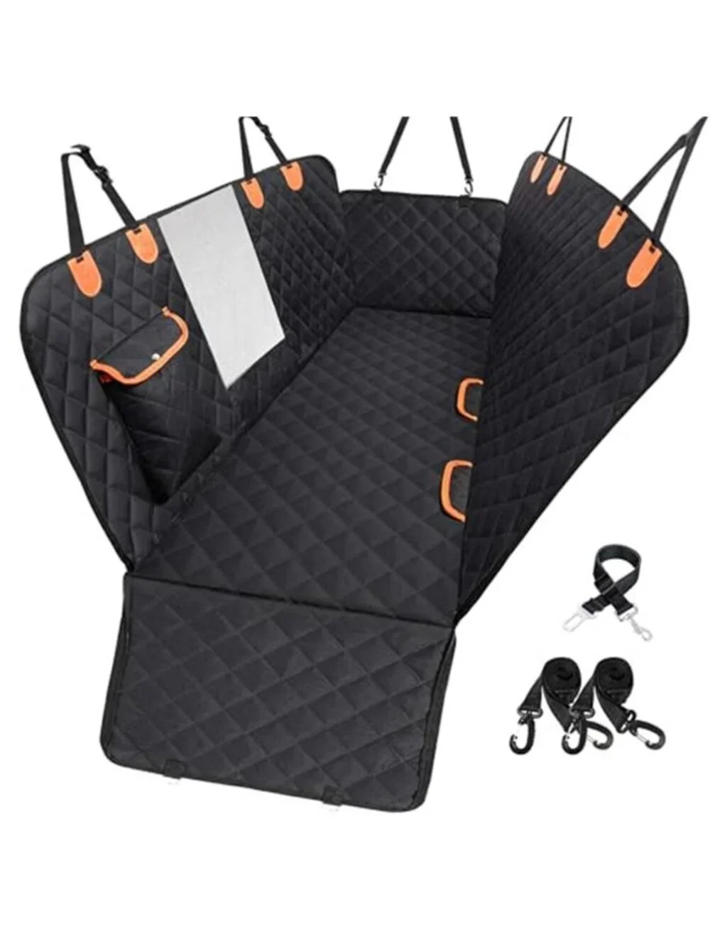 Dog Car Seat Cover for Back Seat 600D Scratchproof Nonslip Durable Waterproof